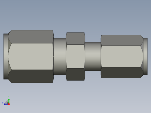 卡套式工业通用硬管接头6-4_hbu-s右视缩略图