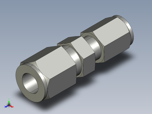 卡套式工业通用硬管接头6-4_hbu-s正等轴测缩略图