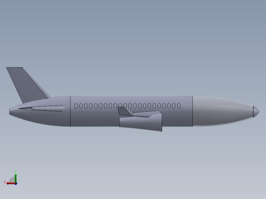 简易飞机模型后视缩略图