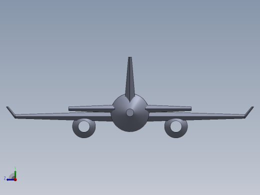 简易飞机模型右视缩略图