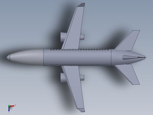简易飞机模型俯视缩略图