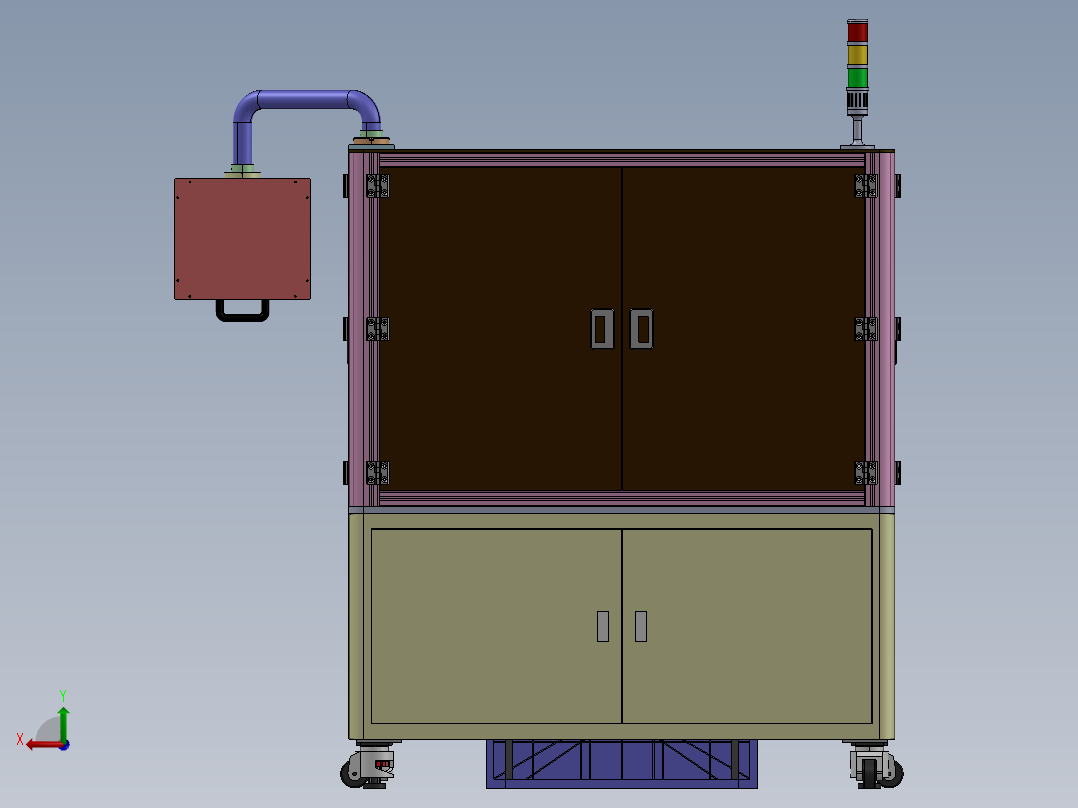 布带自动裁切设备后视图