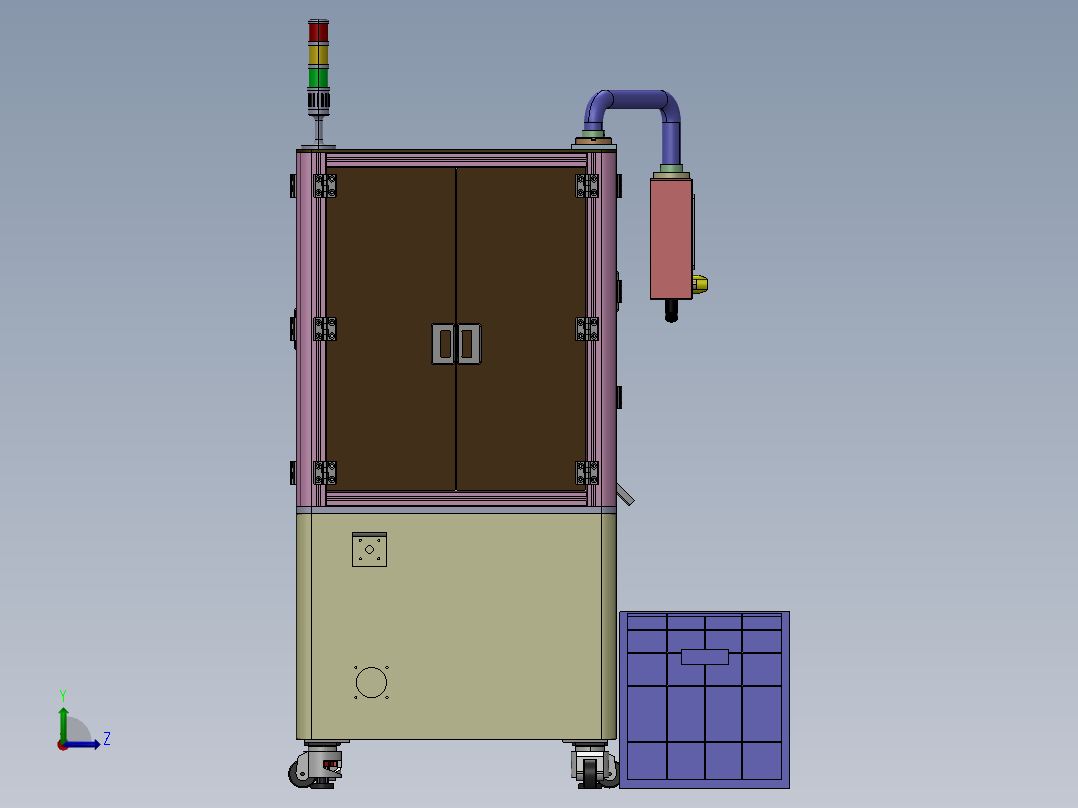 布带自动裁切设备左视图
