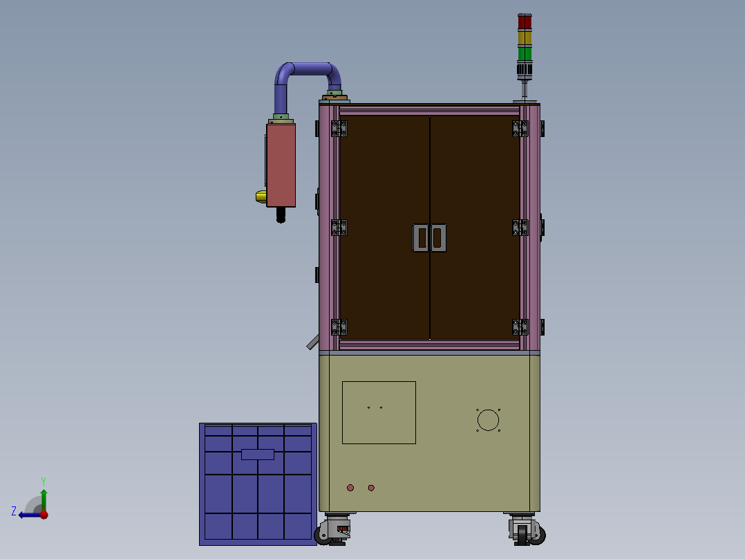 布带自动裁切设备右视图