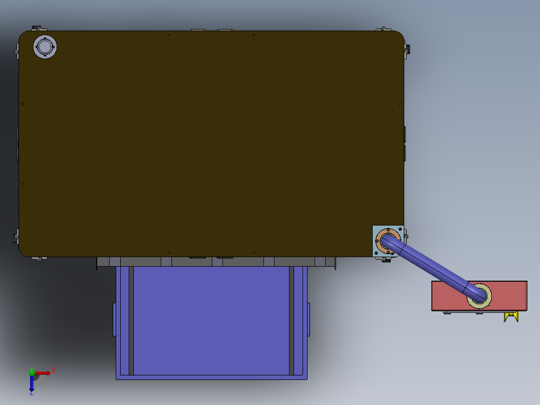布带自动裁切设备俯视图