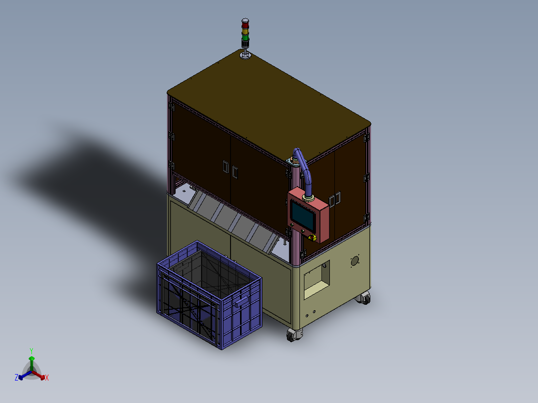 布带自动裁切设备正等轴测图