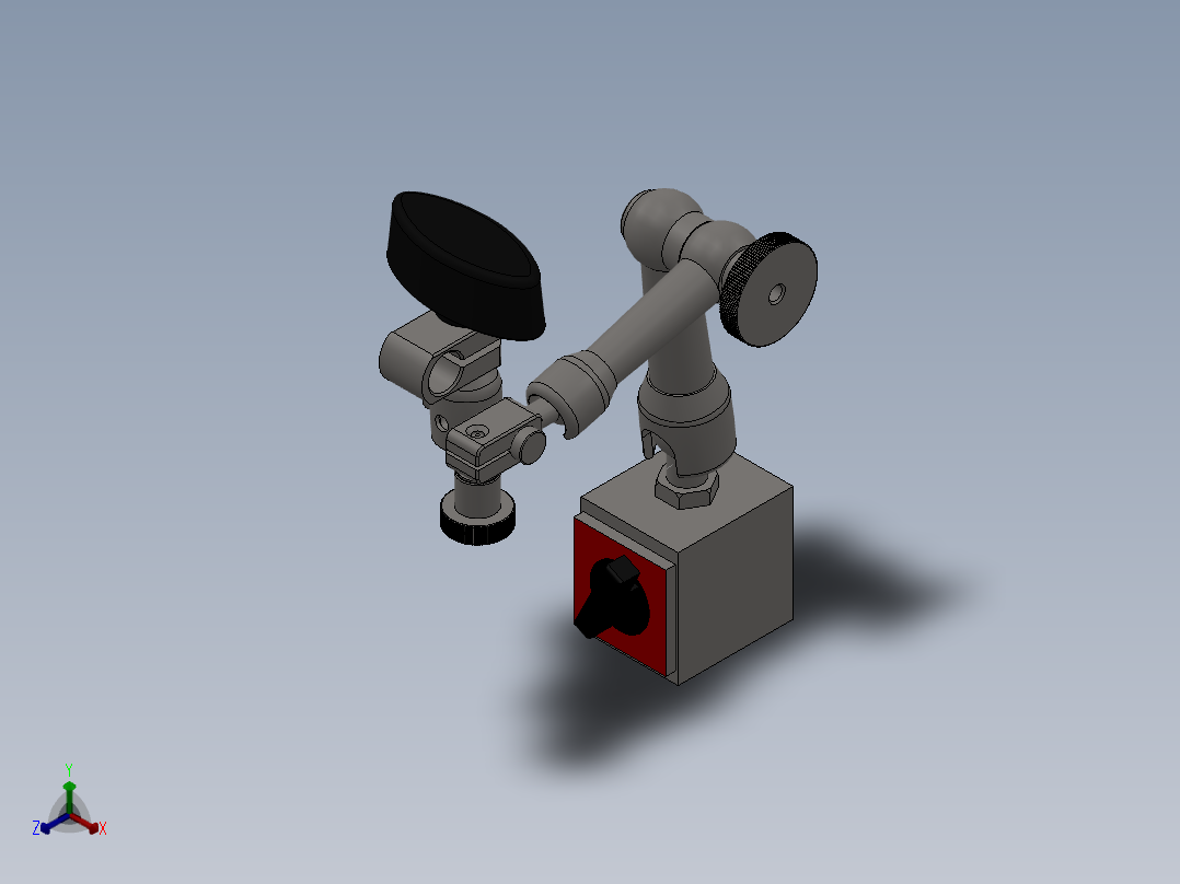 磁基铰接臂正等轴测图