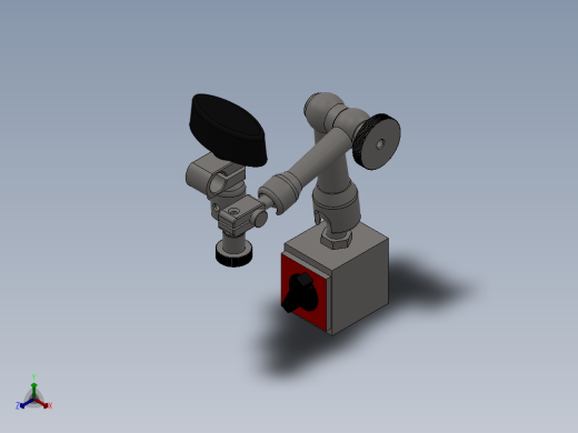 磁基铰接臂正等轴测缩略图