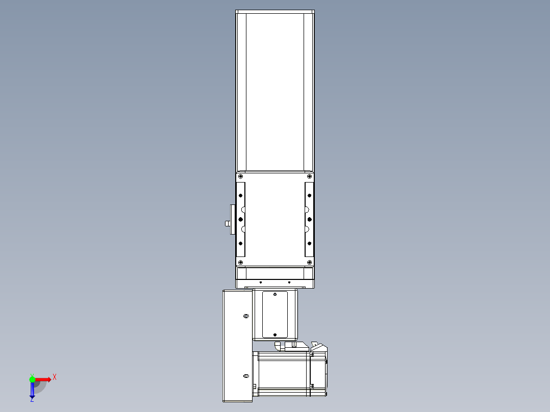 同步带全封闭直线模组TPA-HCB-105D-90-L150-ML-C-P20-N3俯视图