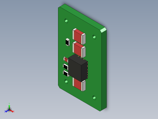 电源模块，DCDC转换器21,75x13,50mm毫米正等轴测缩略图