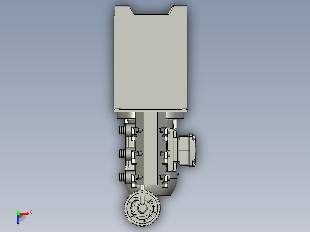 液压站（液压泵）俯视图