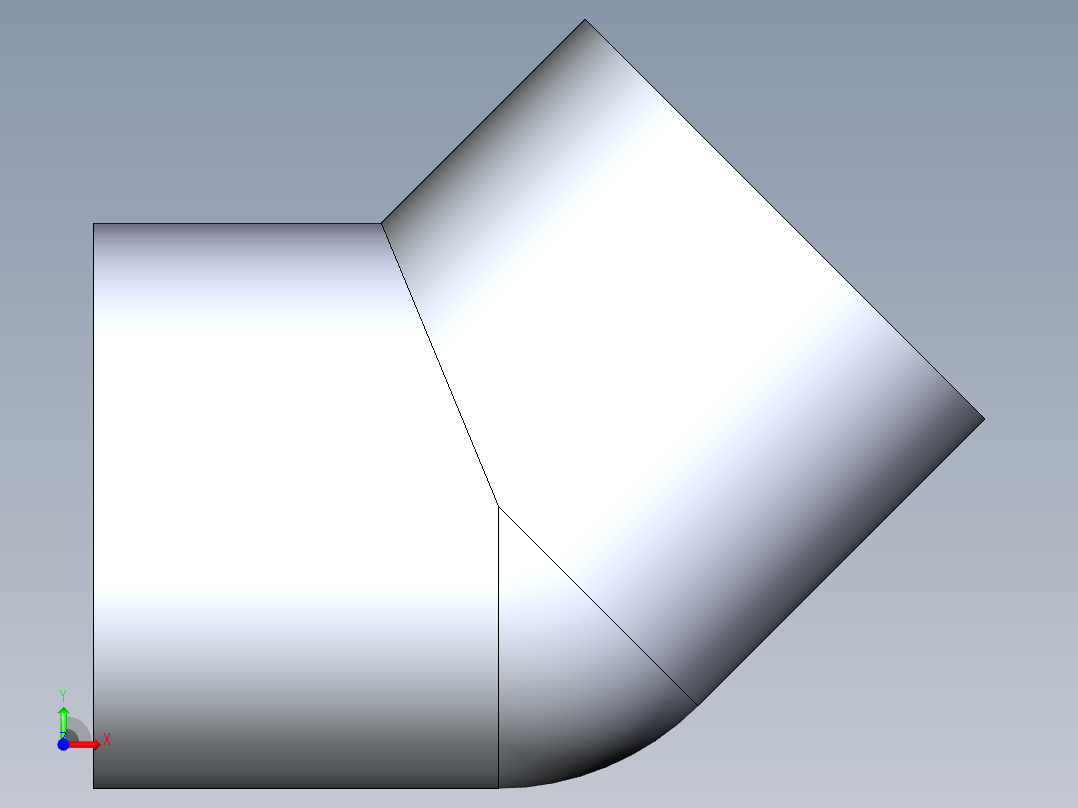 聚氯乙烯配件08-Sch80_45Elbow_SxS_817-025 _2.5in前视图