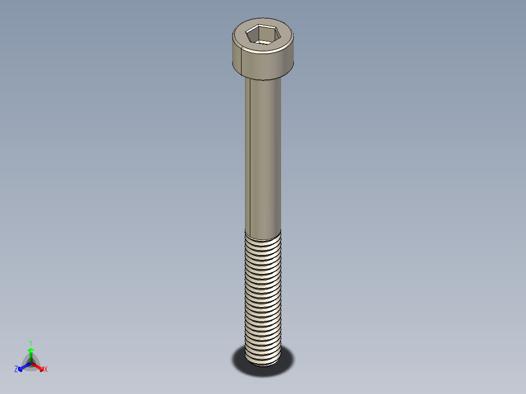 Screw_DIN_912_M5x50_A2.STEP公制内六角螺钉主视图