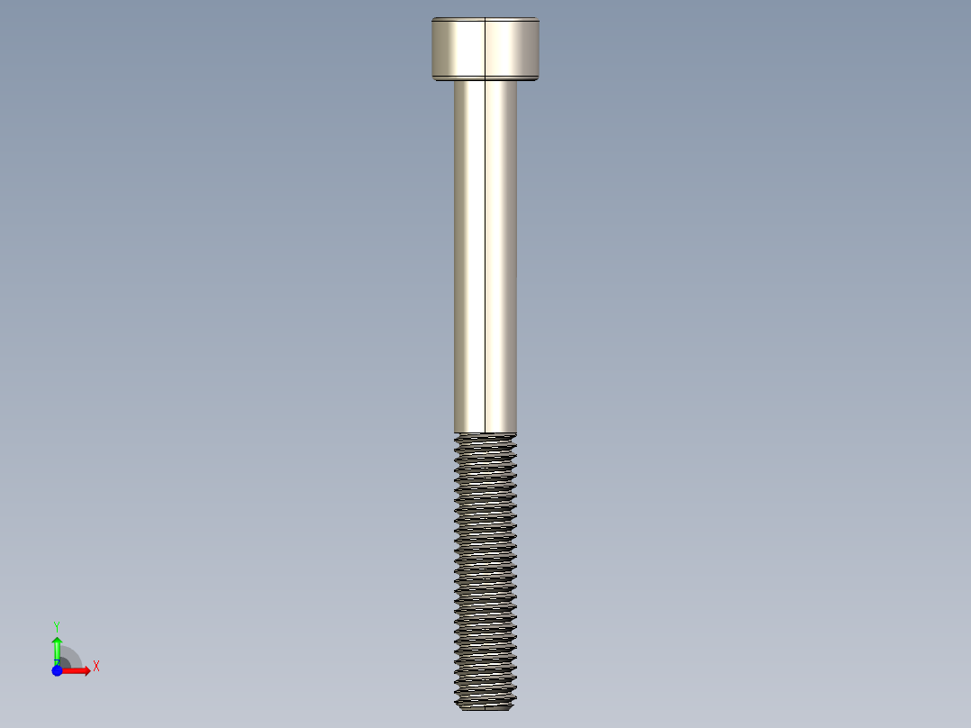 Screw_DIN_912_M5x50_A2.STEP公制内六角螺钉前视图