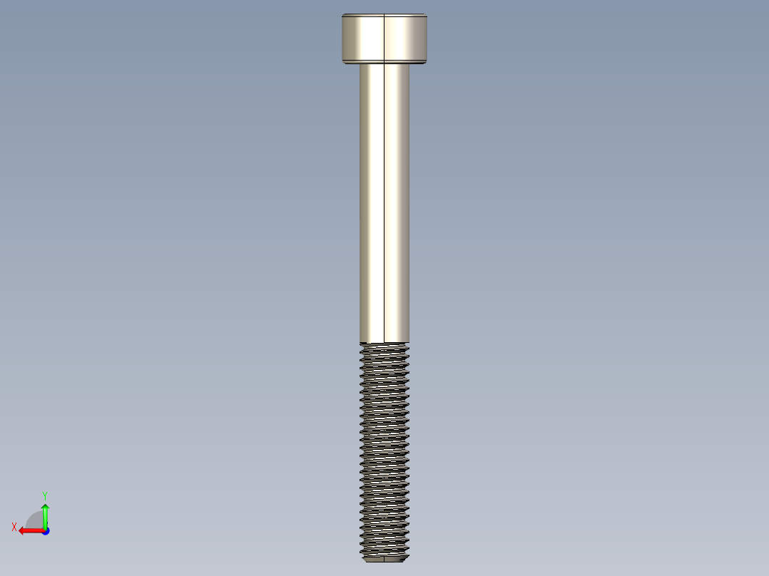 Screw_DIN_912_M5x50_A2.STEP公制内六角螺钉后视图