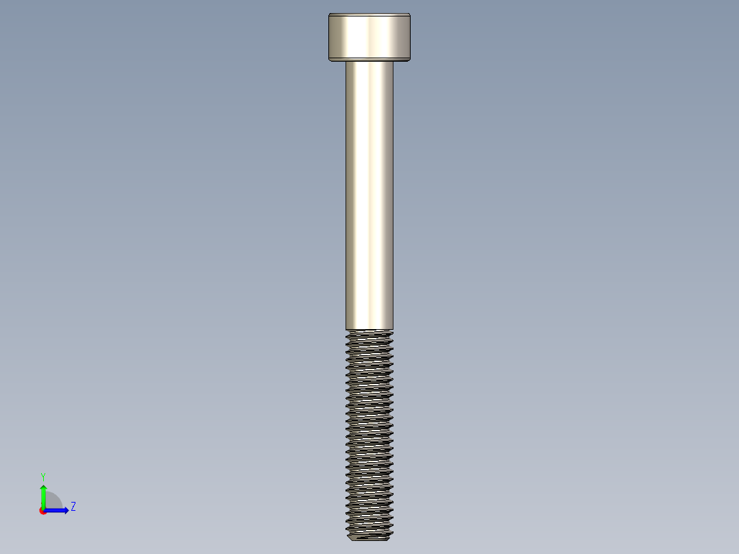 Screw_DIN_912_M5x50_A2.STEP公制内六角螺钉左视图