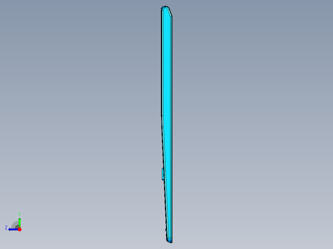 笔记本C壳铣内侧键盘框落料UG程序模型右视图