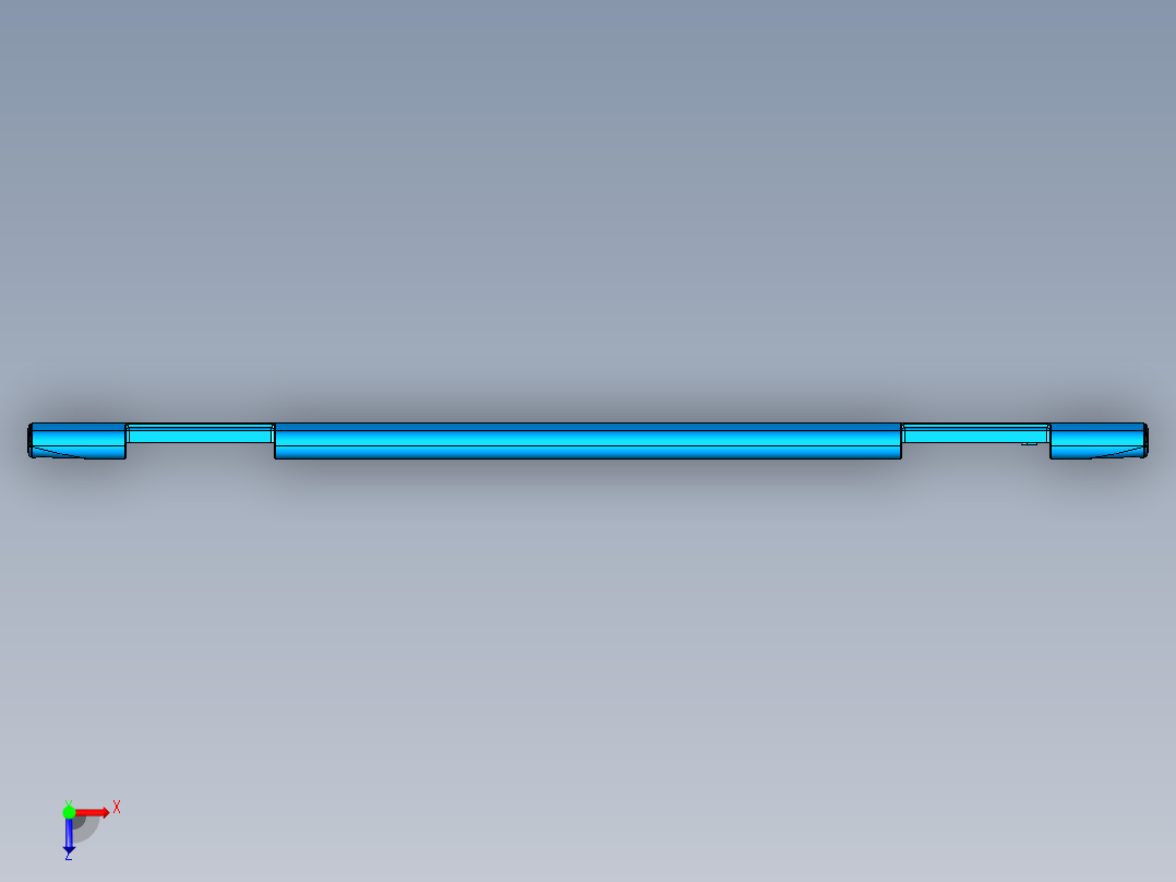 笔记本C壳铣内侧键盘框落料UG程序模型俯视图