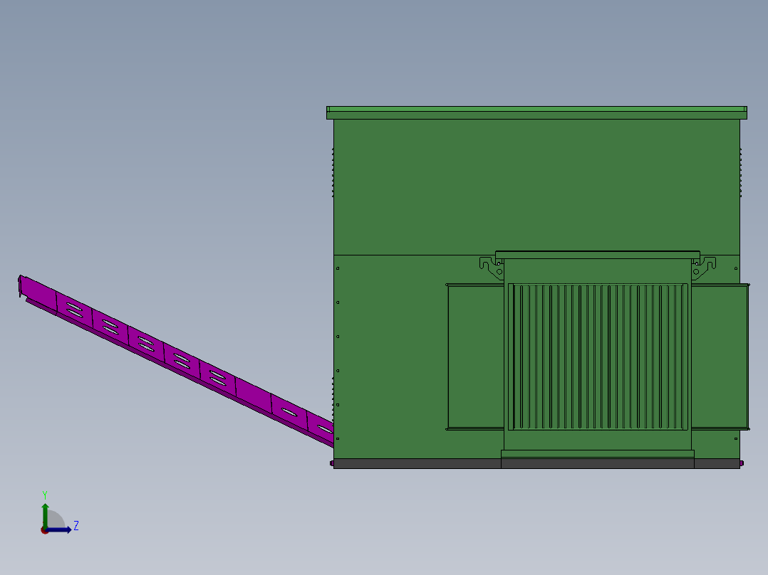 电控柜、美变左视图