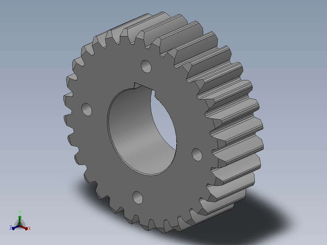 高频淬火直齿轮[SGGNCB3-30-A-40N]主视图