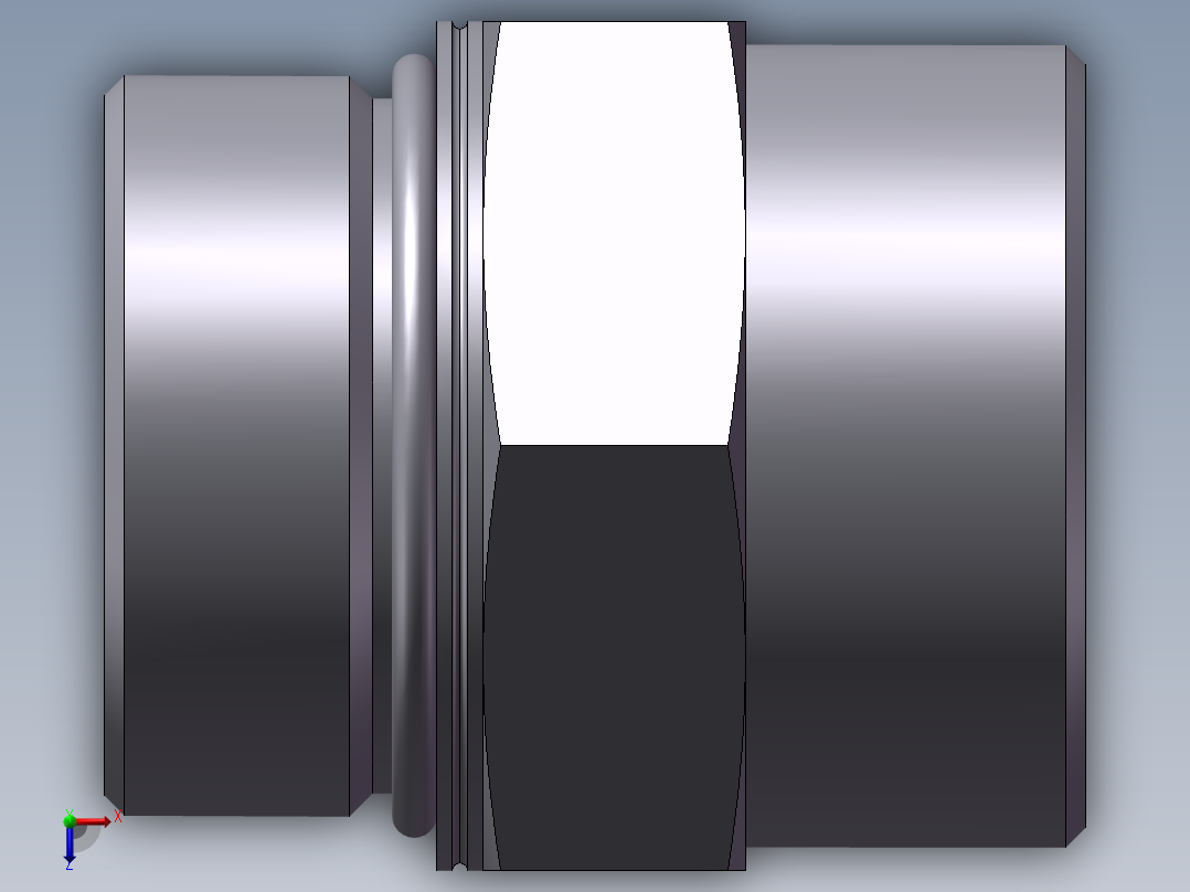 公制螺纹O圈密封、1DH-52-48俯视图