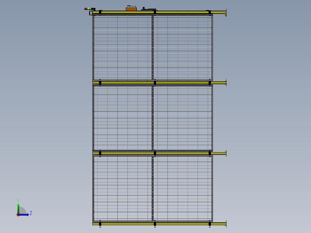 安全防护围栏 左视图