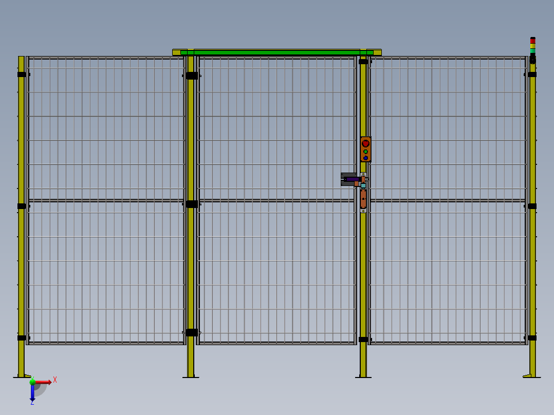 安全防护围栏 俯视图
