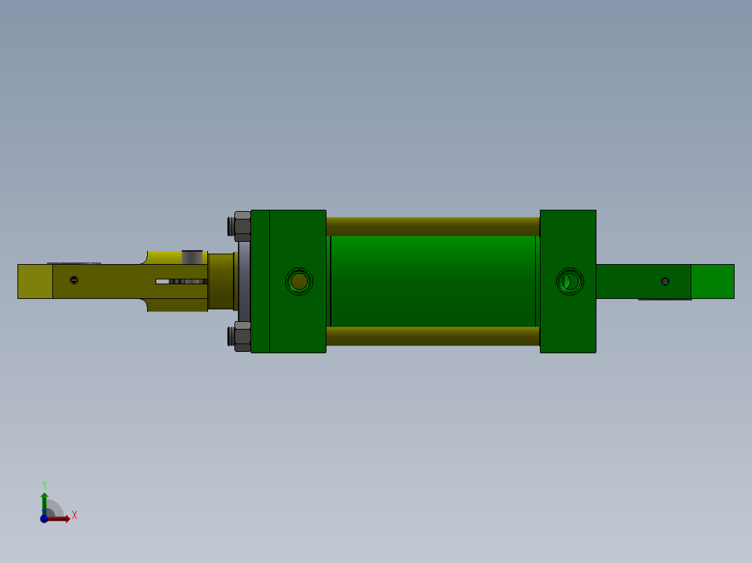 连接杆液压缸（DANIELI）（完成面积包tr）125x70x200毫米前视图