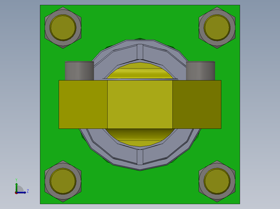 连接杆液压缸（DANIELI）（完成面积包tr）125x70x200毫米左视图