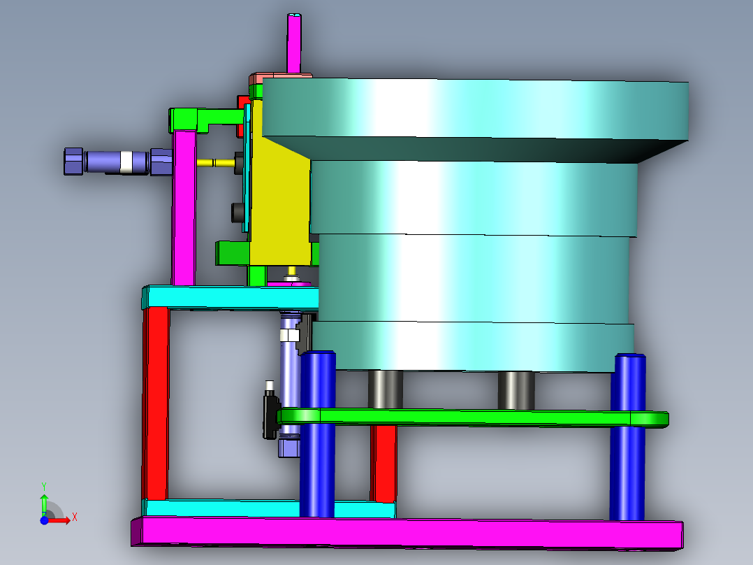 小型方形螺母振动盘前视图