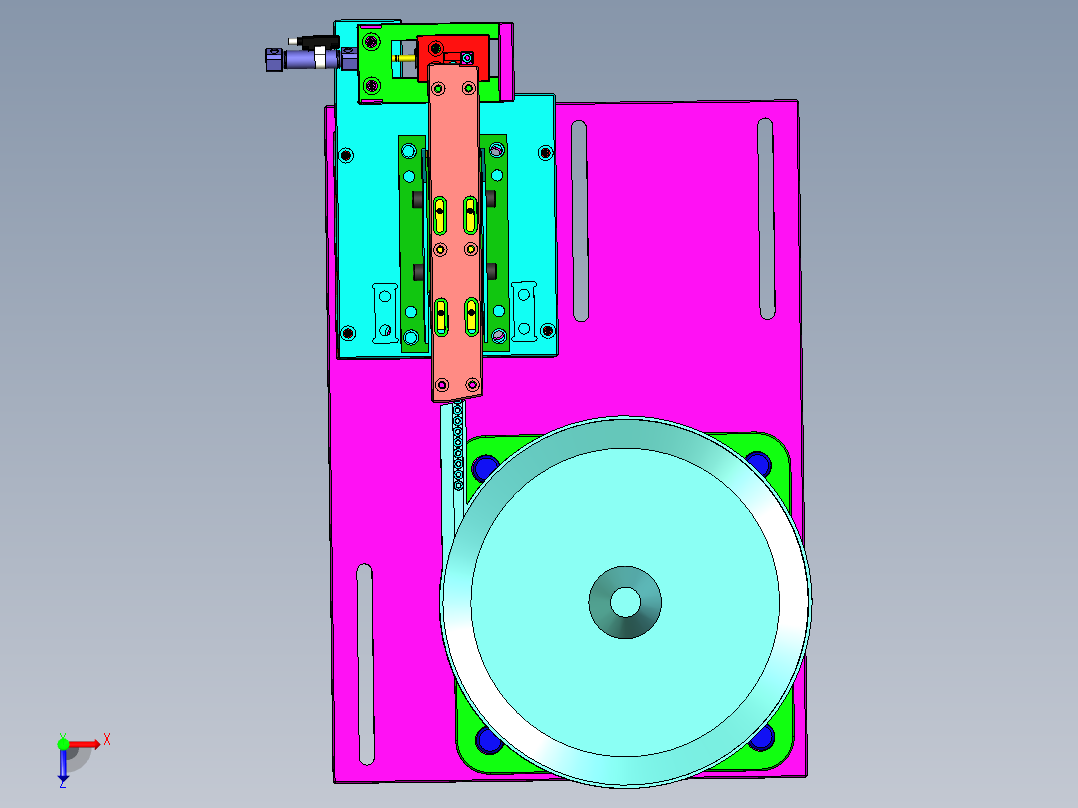 小型方形螺母振动盘俯视图