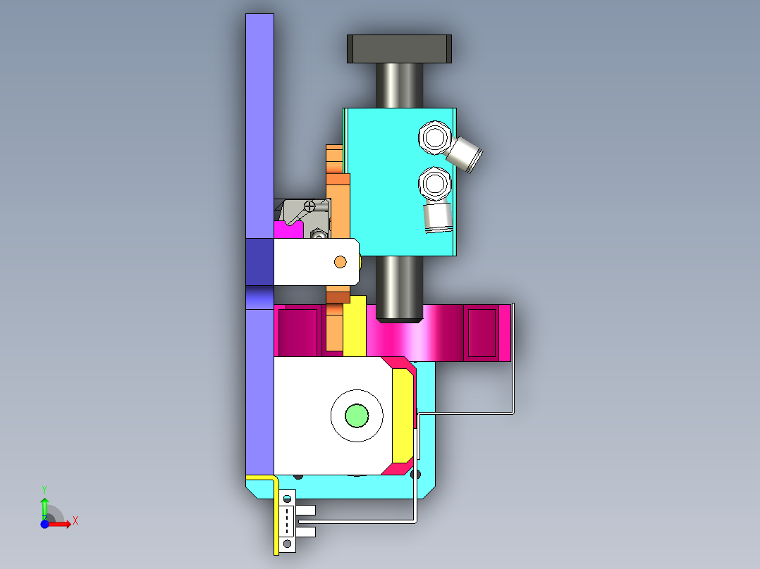 顶升移栽机构前视图
