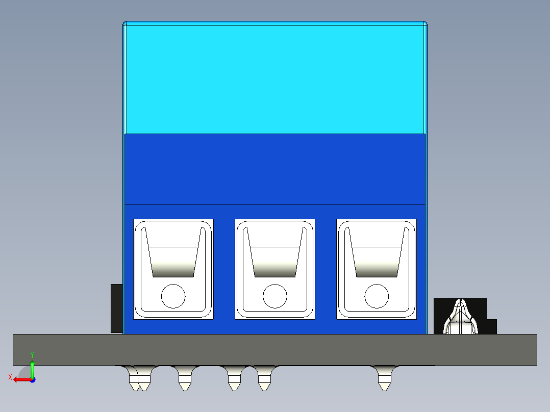 继电器模块 - 5v，通用后视图