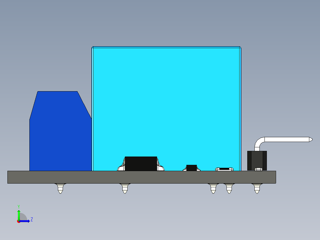 继电器模块 - 5v，通用左视图