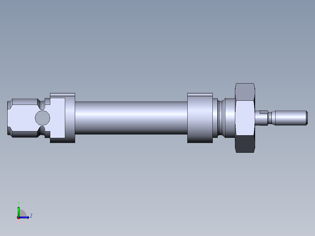 费斯托气缸1908255_DSNU-12-15-P-A左视图
