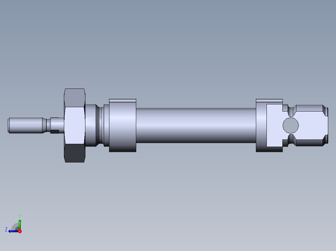 费斯托气缸1908255_DSNU-12-15-P-A右视图