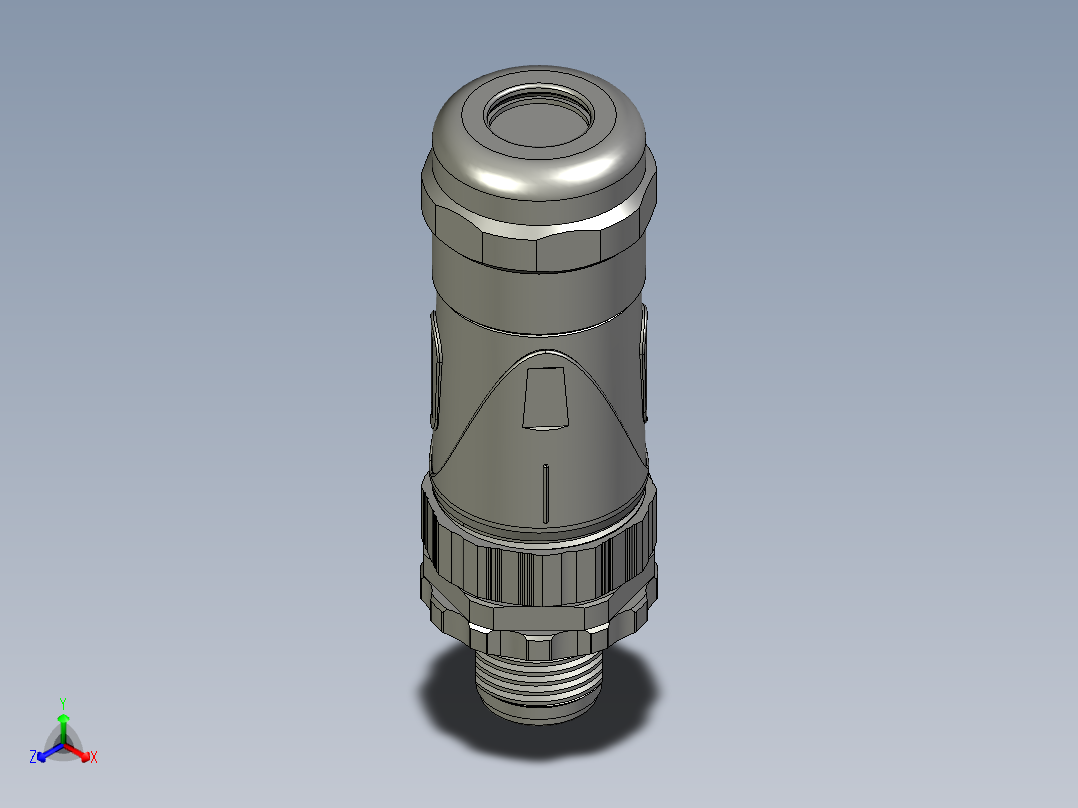03-02-00-M12-D公端直现场可接线接头金属外壳正等轴测图