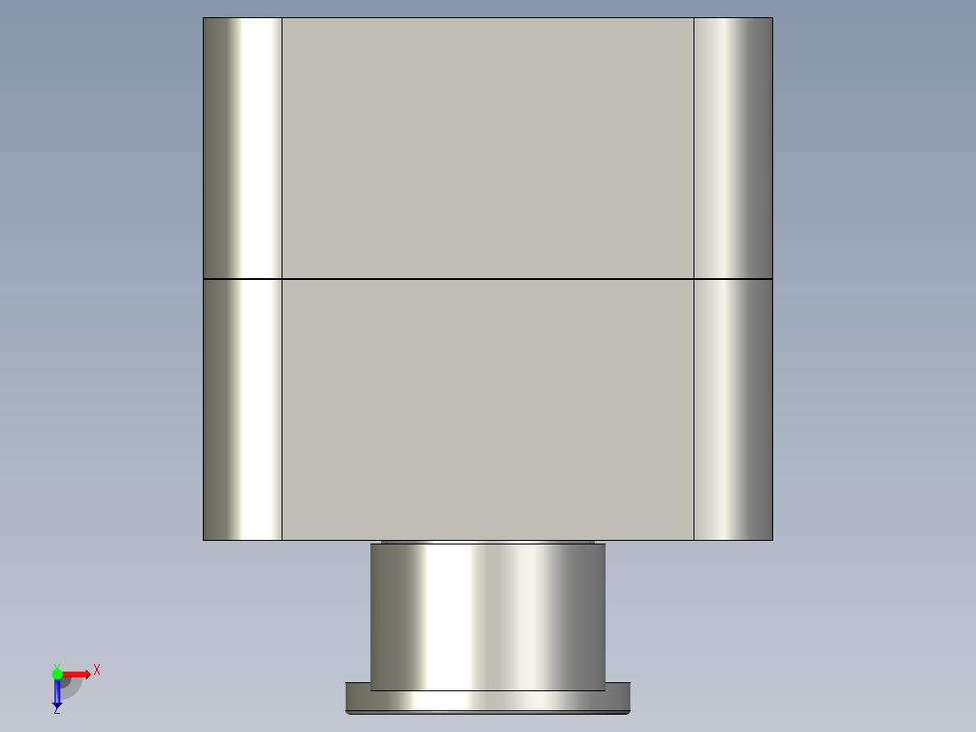 四位按钮盒装配俯视图
