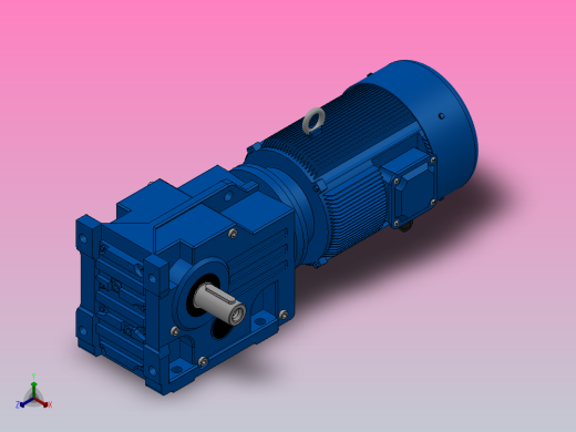 K37底脚轴伸式安装螺旋锥齿轮减速机K37-Y0.37-4P-12.14-M1-0°-A