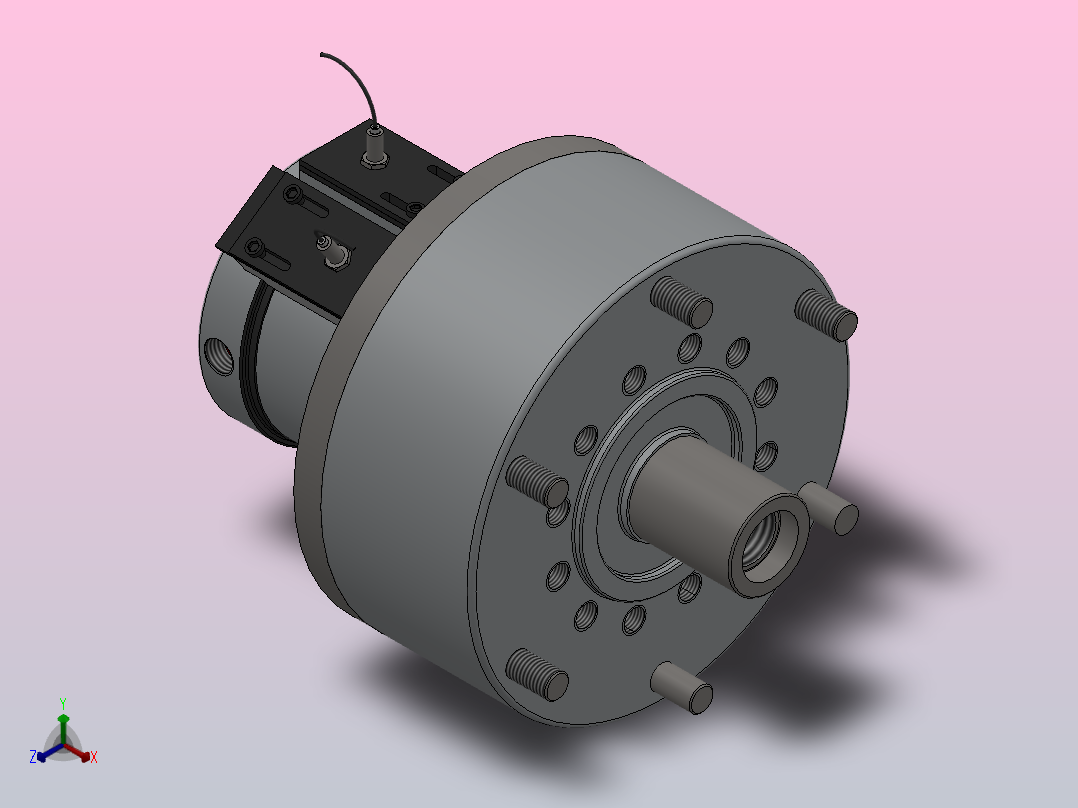 RE 精短组合型中实回转油缸（二）[RE-200K]主视图
