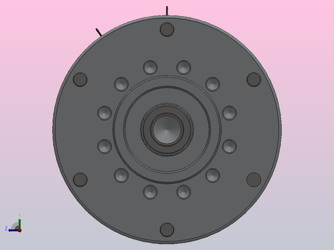 RE 精短组合型中实回转油缸（二）[RE-200K]右视图