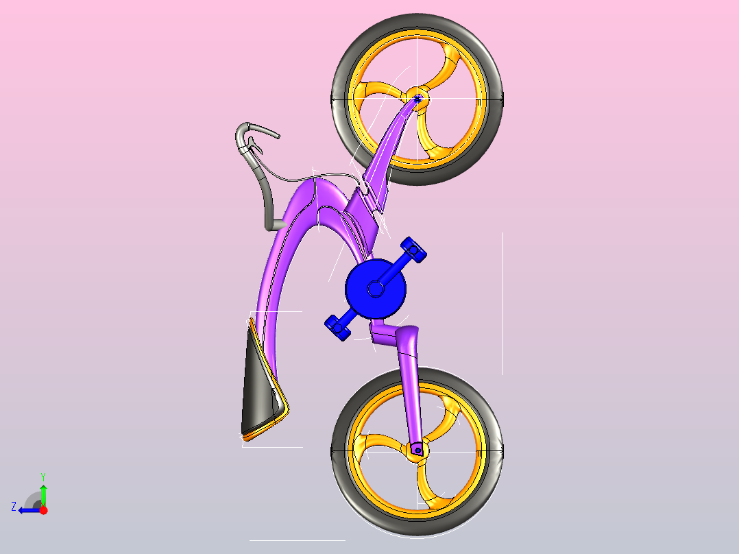 概念自行车模型2右视图