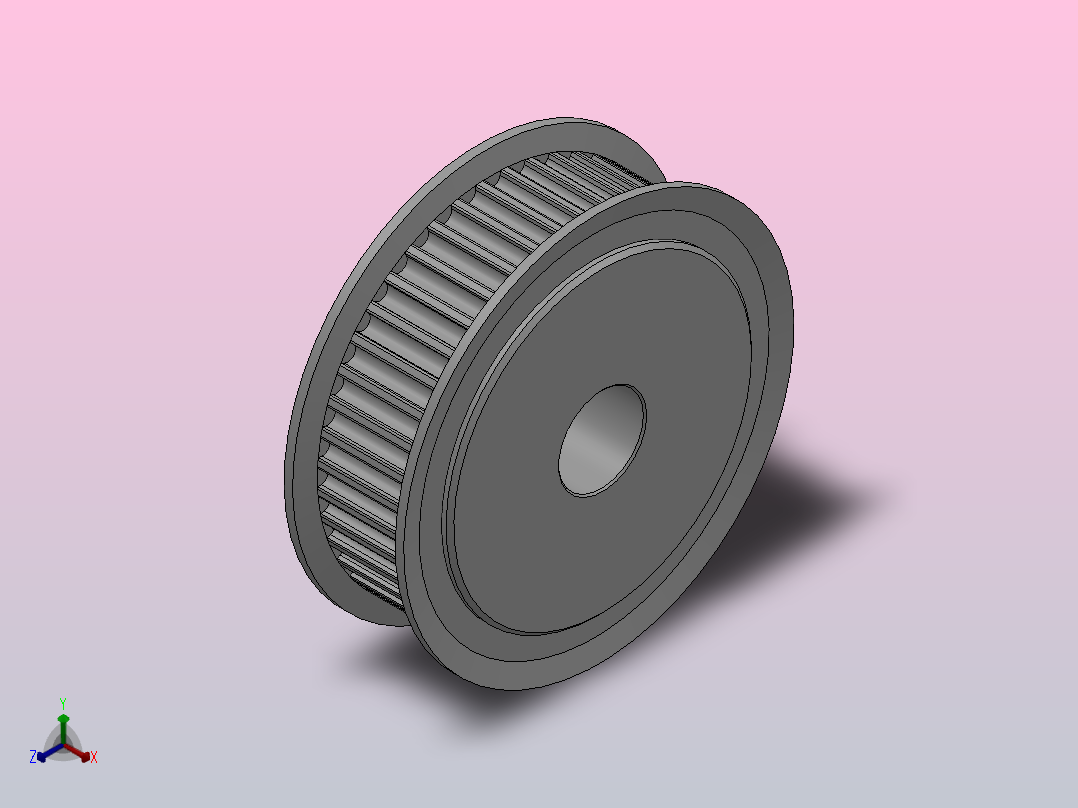 标准型半圆弧形齿同步带轮H3M型_SH3MHC-44-10-dc10-A主视图