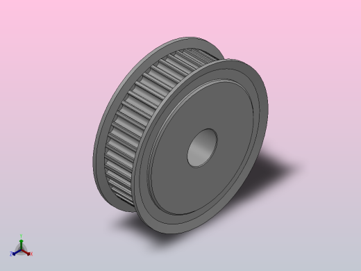 标准型半圆弧形齿同步带轮H3M型_SH3MHC-44-10-dc10-A正等轴测缩略图