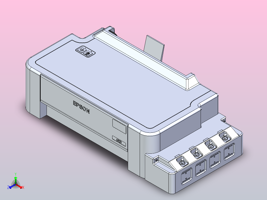爱普生L121 L120电脑打印机正等轴测图