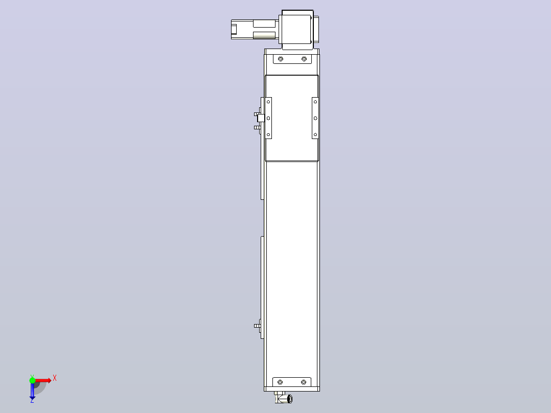 MCB10无尘皮带滑台[MCB10-L32-400-LU-100W-C3]俯视图
