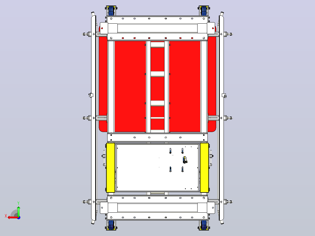 链条的链条传送带（宽度1200mm x1500kg）后视图