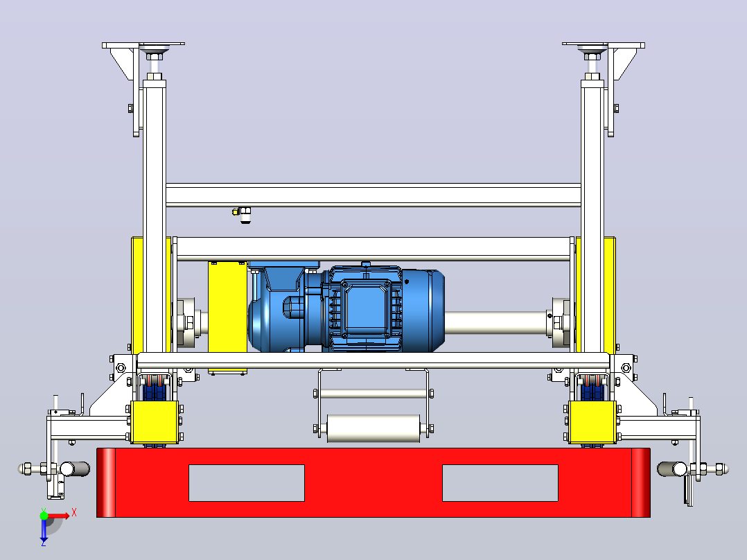 链条的链条传送带（宽度1200mm x1500kg）俯视图