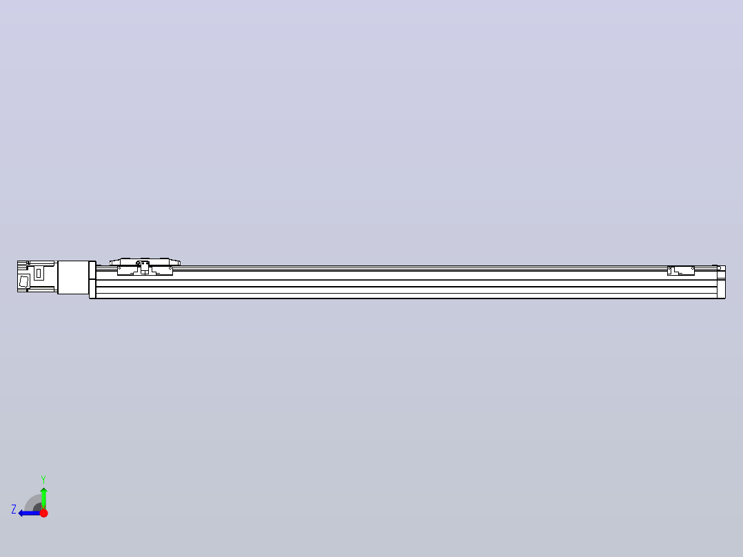 滚珠丝杠直线轴内置导轨TPA-GCR-80-1610C-L1000-M-M20-N3右视图