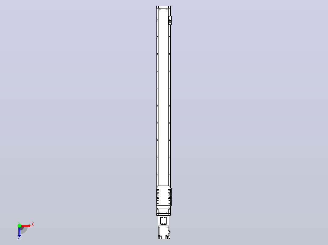 滚珠丝杠直线轴内置导轨TPA-GCR-80-1610C-L1000-M-M20-N3俯视图